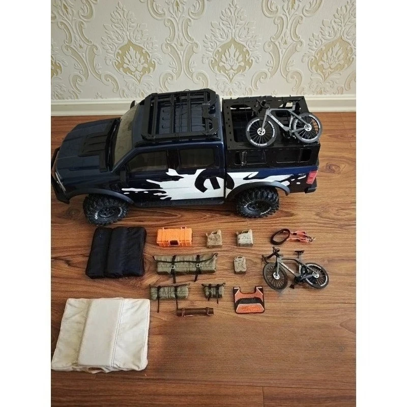 Realistic Simulation Decoration Accessories Upgrade Kit ,Full Set Scale Dress-Up Parts for CROSSRC EMO X7 1/8 RC Rock Crawler