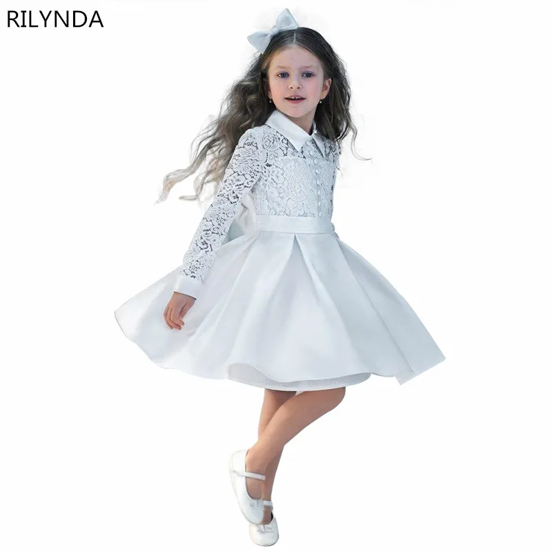 Vestidos blancos de flores para niña, vestido de tul de princesa sin mangas, vestidos de desfile hechos a medida, vestidos de encaje esponjoso para niña, vestidos de comunión