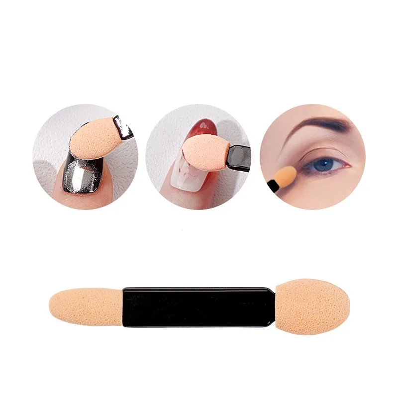 10/30/50/100 pçs aplicador de sombra pro esponja vara descartável dupla face aplicadores de sombra de olho escova maquiagem ferramentas cosméticas