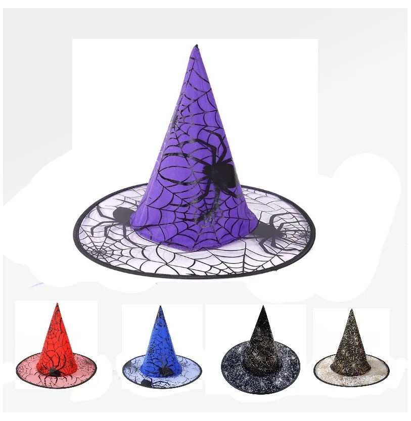 

Шляпа ведьмы, принадлежности для украшения Хэллоуина, шляпа ведьмы для детей и взрослых, платье для выпускного вечера, шляпа волшебного сетки для вечеринки