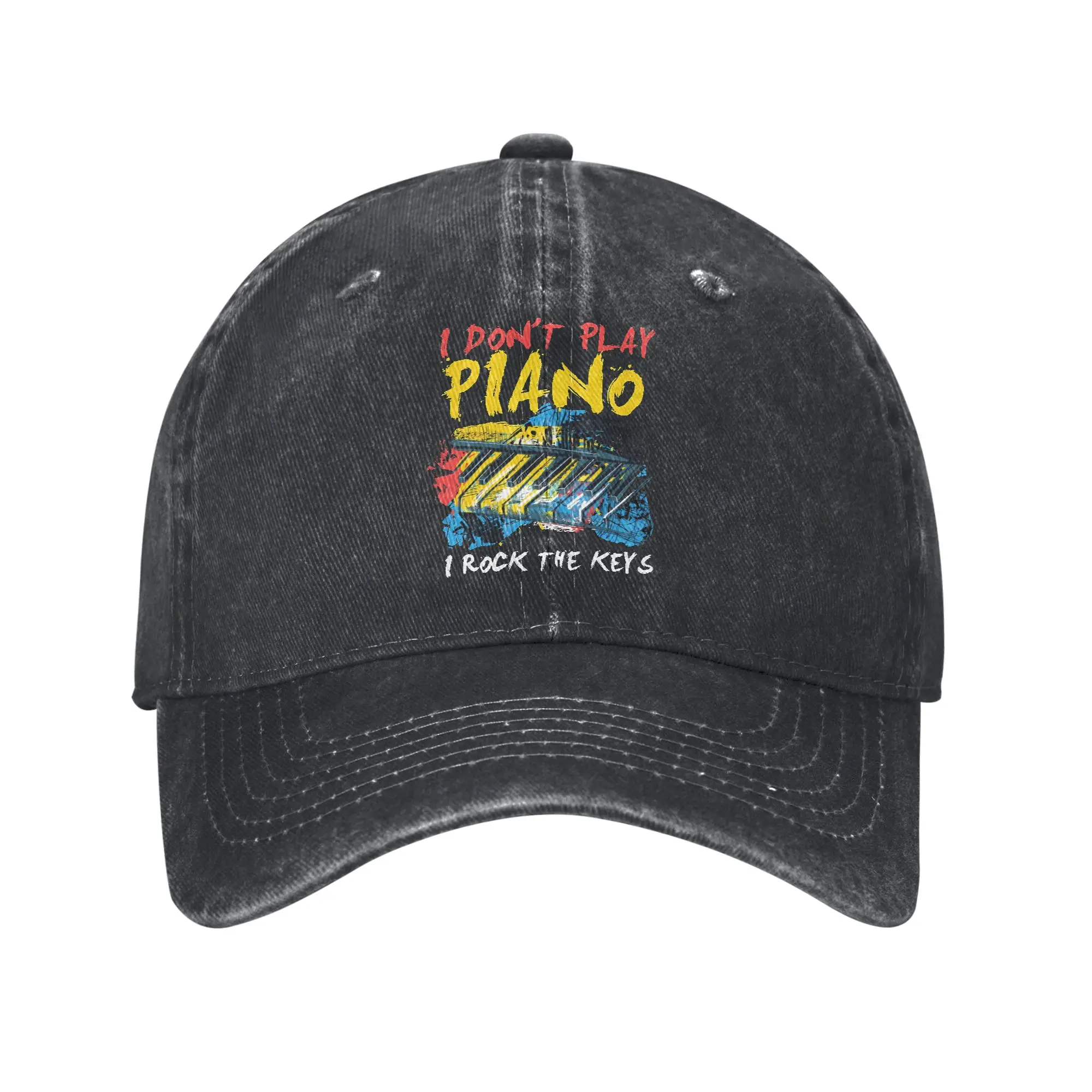 I Rock The Keys Piano Music Keyboard Fashion Baseball Cap  Relaxed Fit Sharp Visors  Gym Workout Sharp Visors