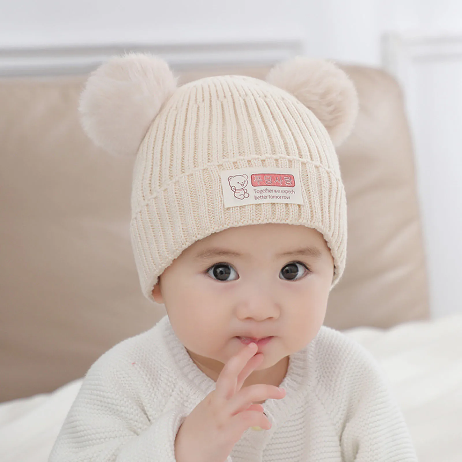 

Autumn Winter Warm Hats For Kids Boys Girls Knitted Warmer Beanie Caps Cute Warm Outwear Solid Color Cap шапка детская демисезон