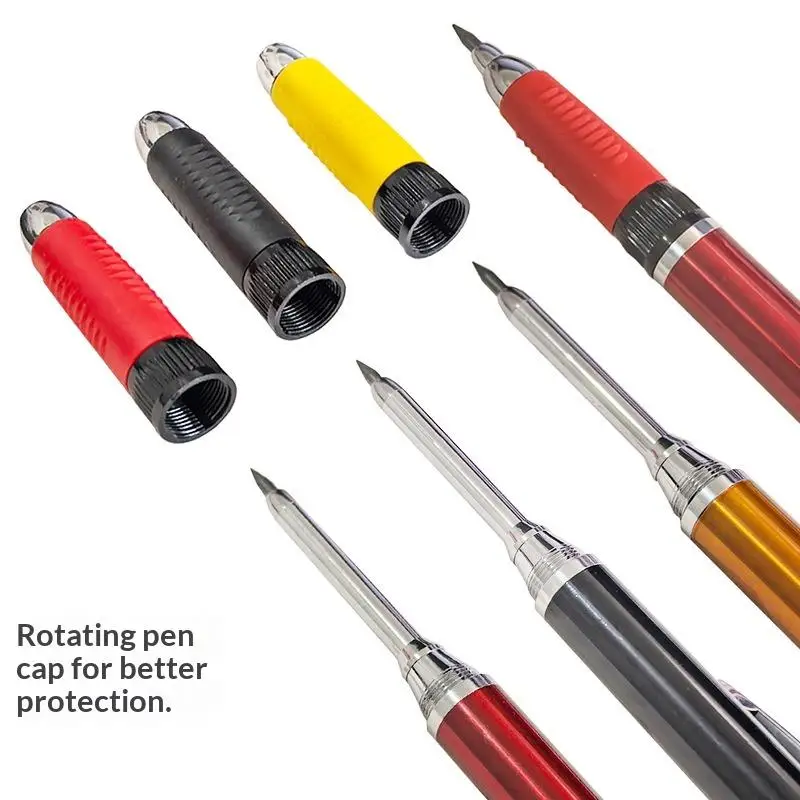 New 2.8mm 2-in-1 Woodworking Mechanical Pencil With Lead And Built-in Sharpener For Deep Hole Carpenter Marking Pencils Tool