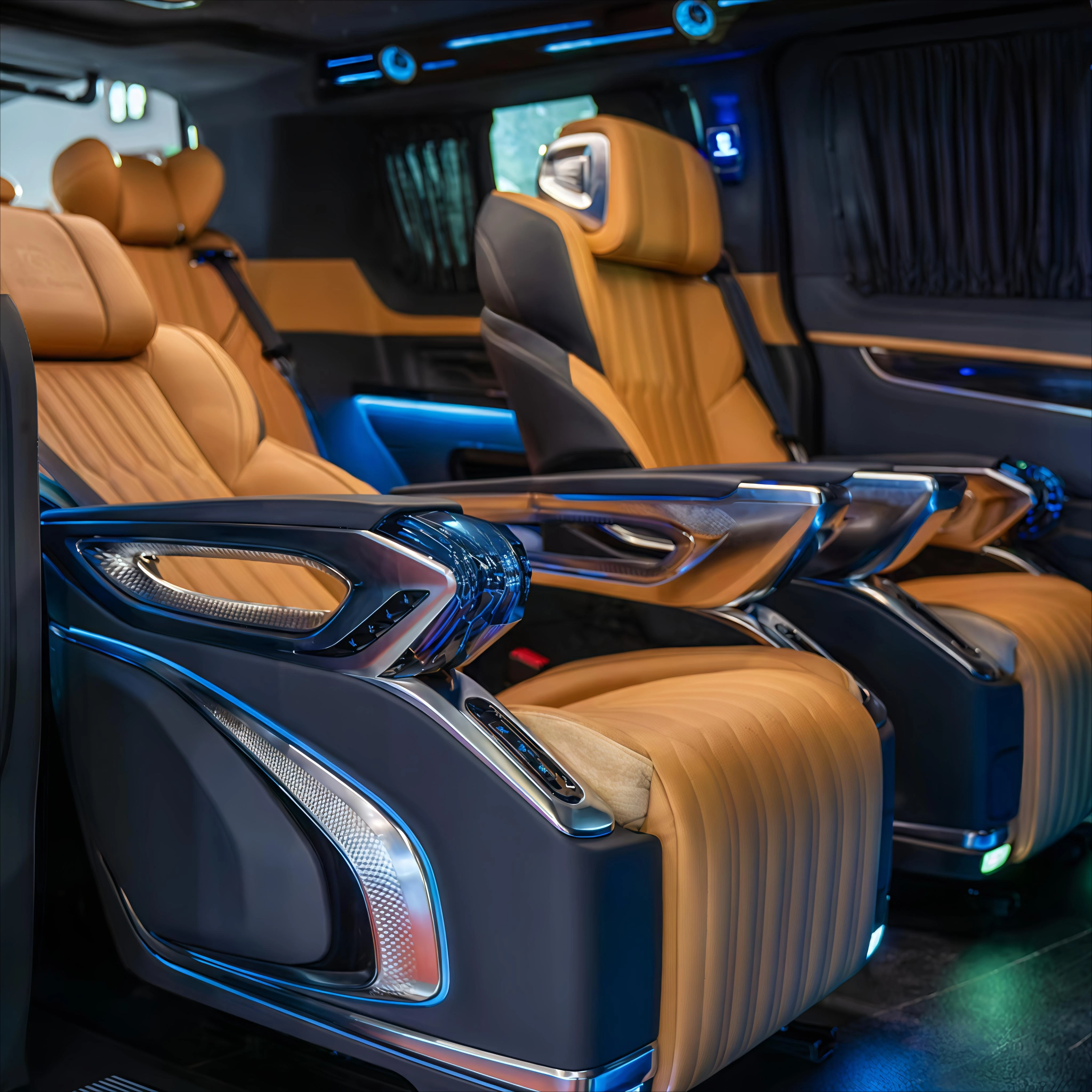 Premium Modified Maybach Look VIP Captain Car Seats For W447 V260 Sprinter Van Luxury Interior Upgrade Accessories