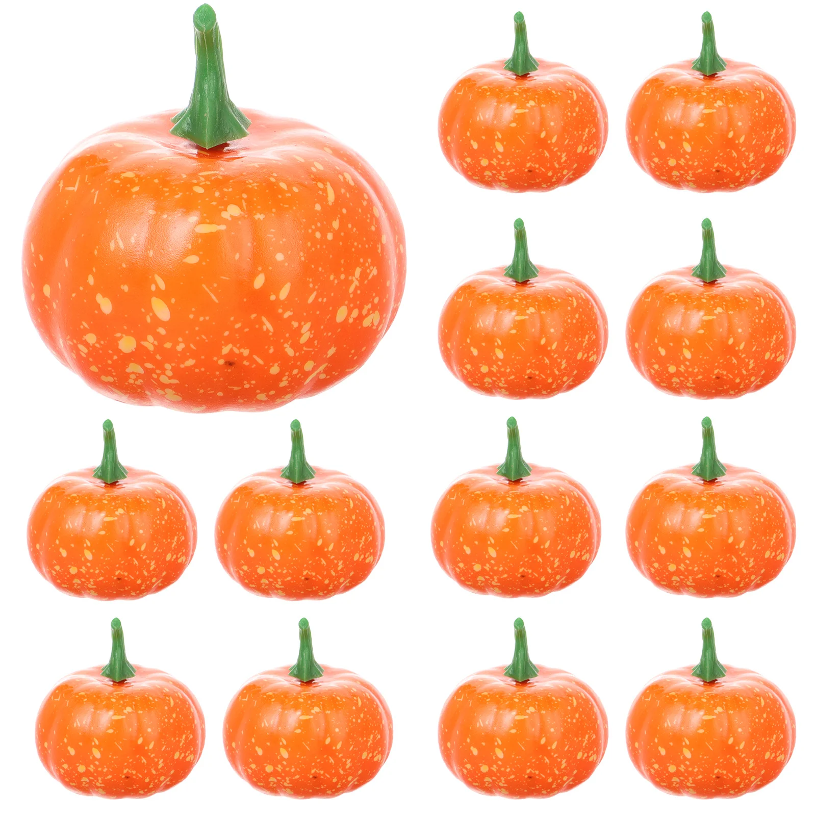 

16pcs Simulation Pumpkin Decor Artificial Lifelike Pumpkins For Halloween Thanksgiving Harvest Festival Party Props Indoor