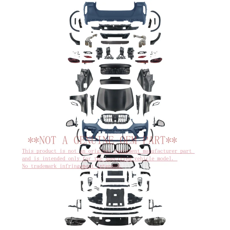 For BMW X6 E71 2008‑2013 Old To New 2020‑2022 G06 X6M Style Bumper Assembly Exterior Modification Kit