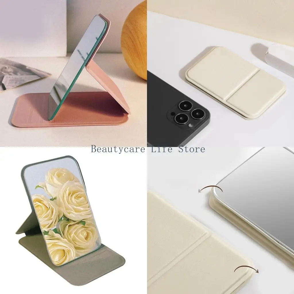 652C Table Mirror Makeup Mirror Handheld Mirror Cosmetic Mirror Small Mirror Folding Mirror for Mom Wife