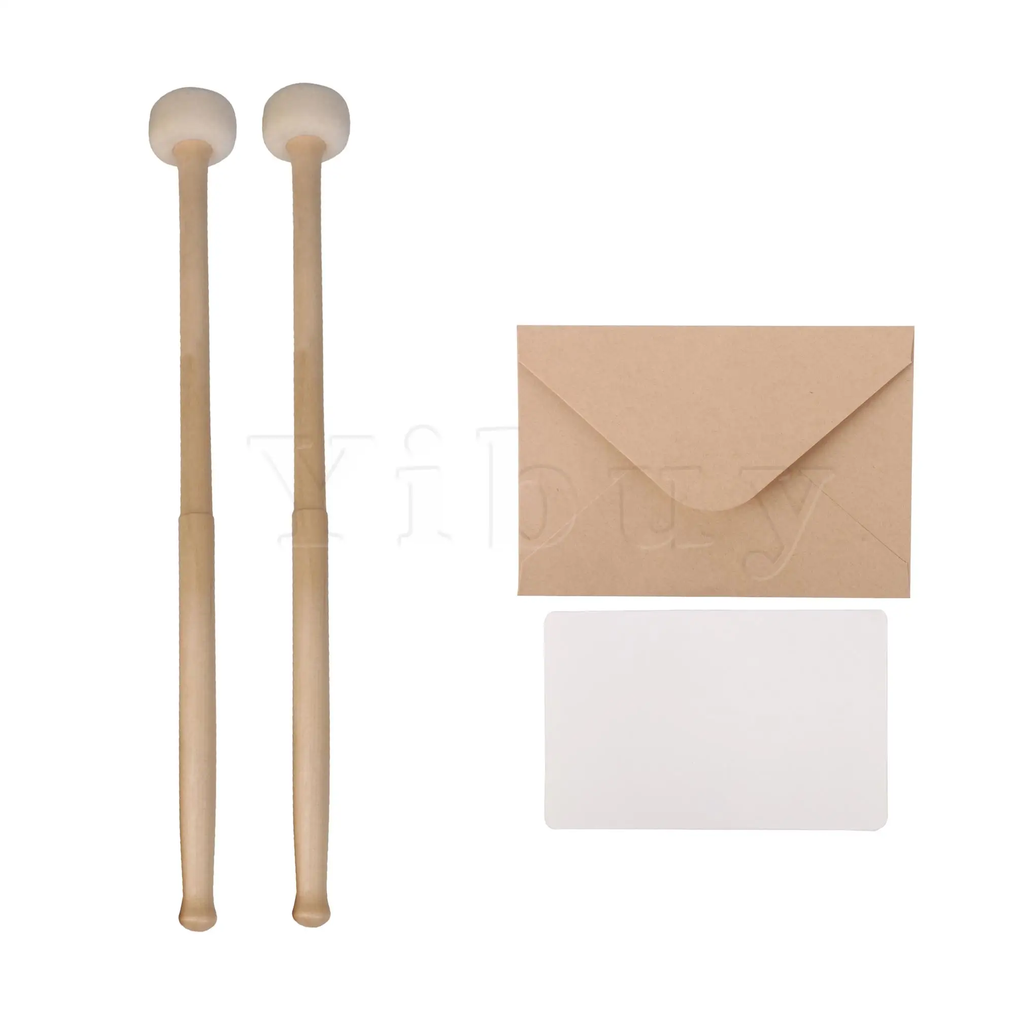 Yibuy 4 Pcs Drum Timpani Stick Mallet Felt 14.5