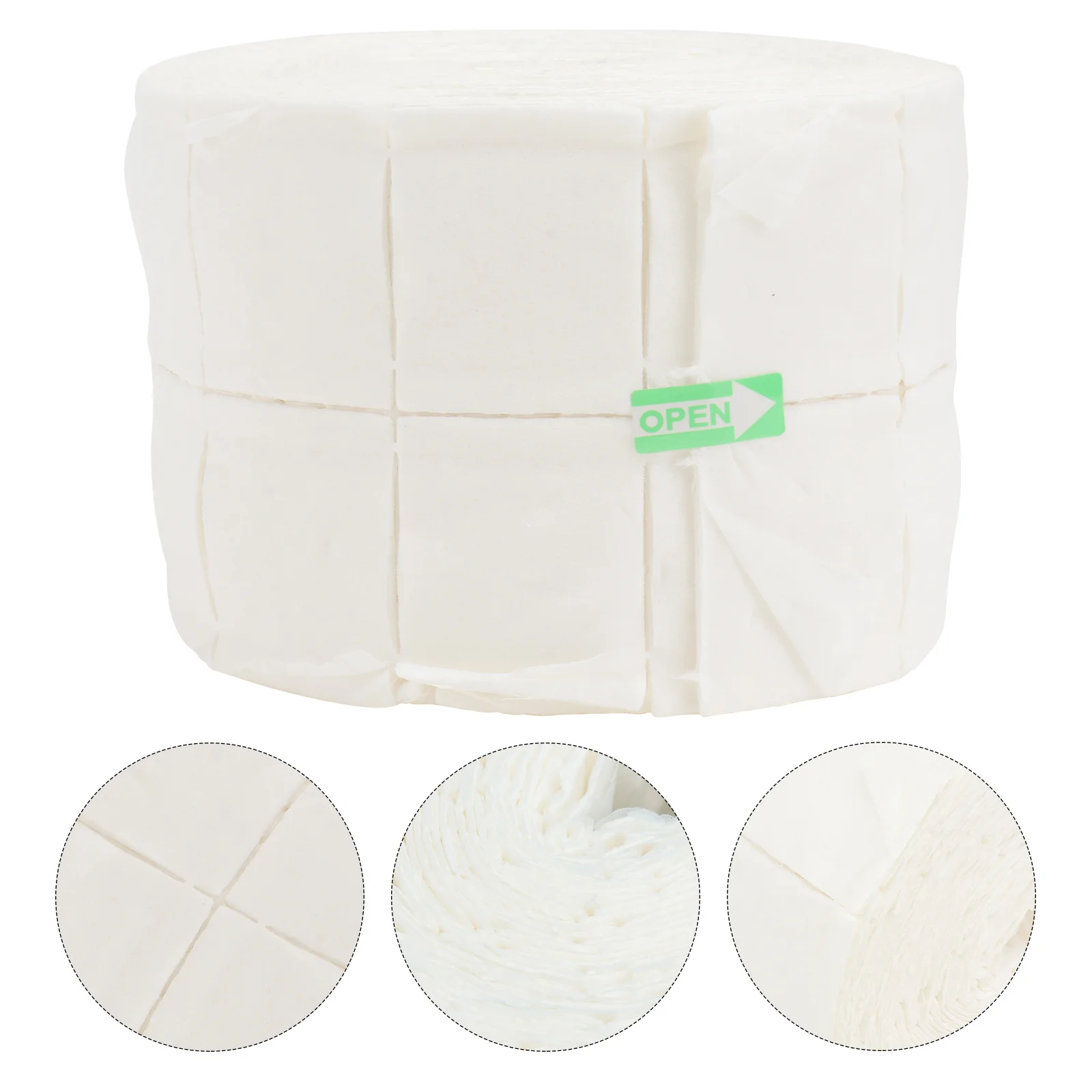 500 Stück Einweg-Wattepads zum Entfernen von Nagellack, hochwertige weiche Tücherrolle für Gel-Nagelkunstpflege, leicht, einfach zu tragen