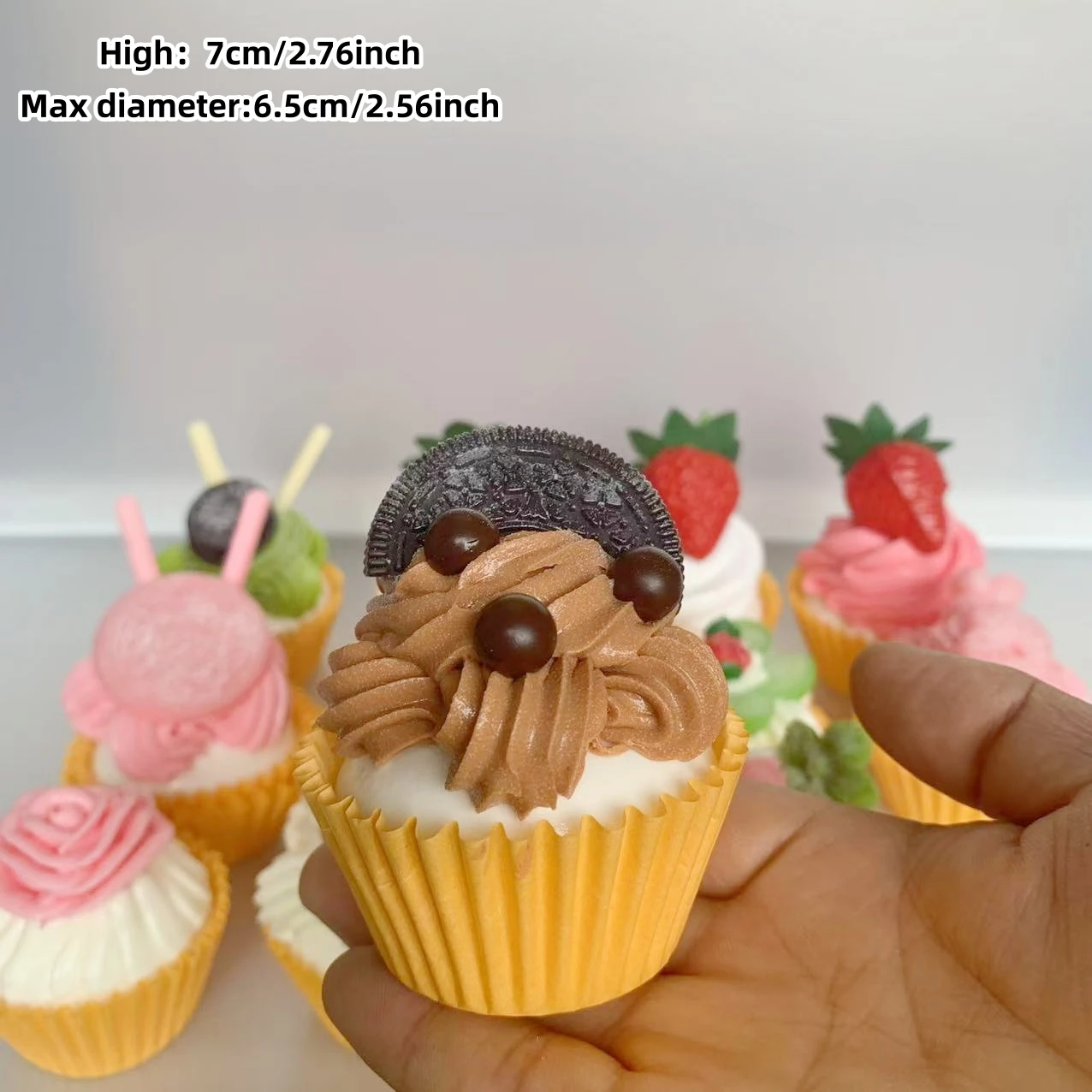 Picture 7: Cupcake Model Simulation Cake Dessert Product Ornament Model Bakeshop Window Display Paper Cup Ice Cream Model Shoot props