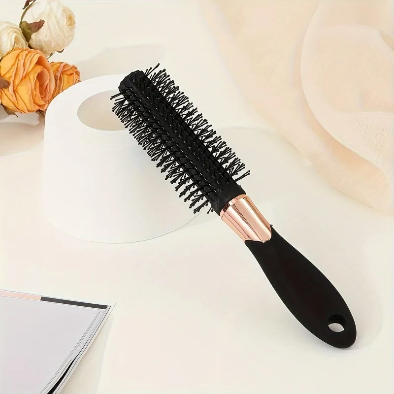 Runde Haarbürste mit Kunststoffborsten Professionelles Styling-Werkzeug zum Locken & Glätten
