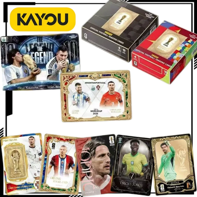 Cartes à collectionner officielles de la Coupe du monde FIFA 2026 KAYOU, cartes Panini Star, coffret cadeau pour les fans, édition limitée