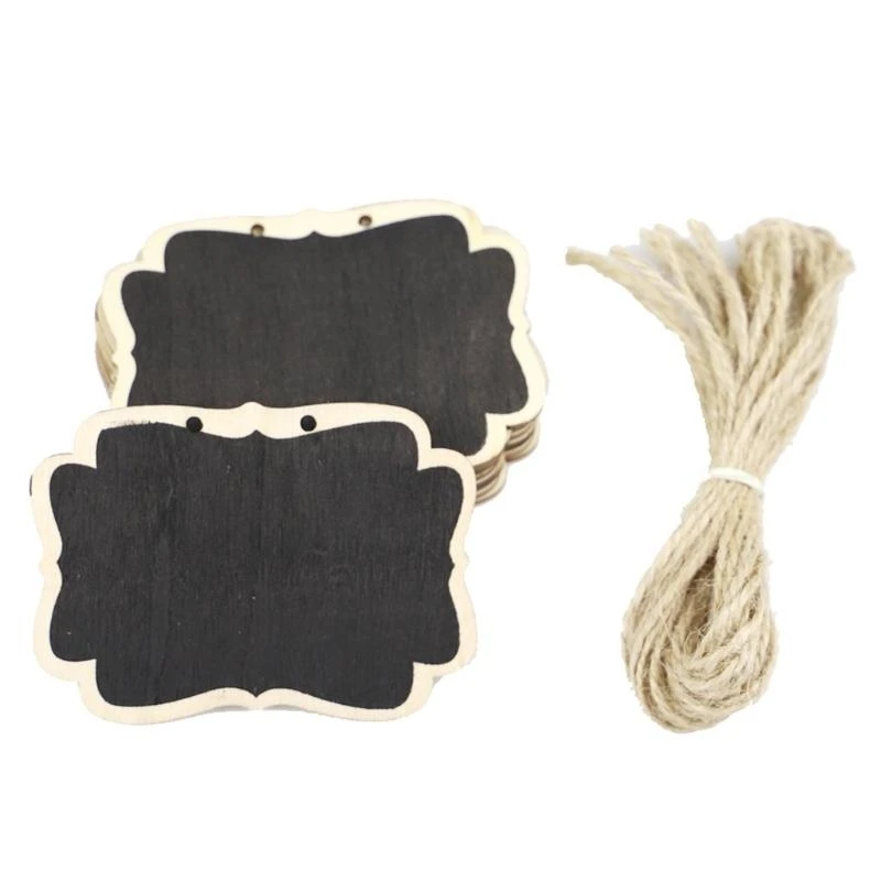 W89C Mini Chalk Board Schild Pack von 12 Message Board Table Place Place Card Signs süß