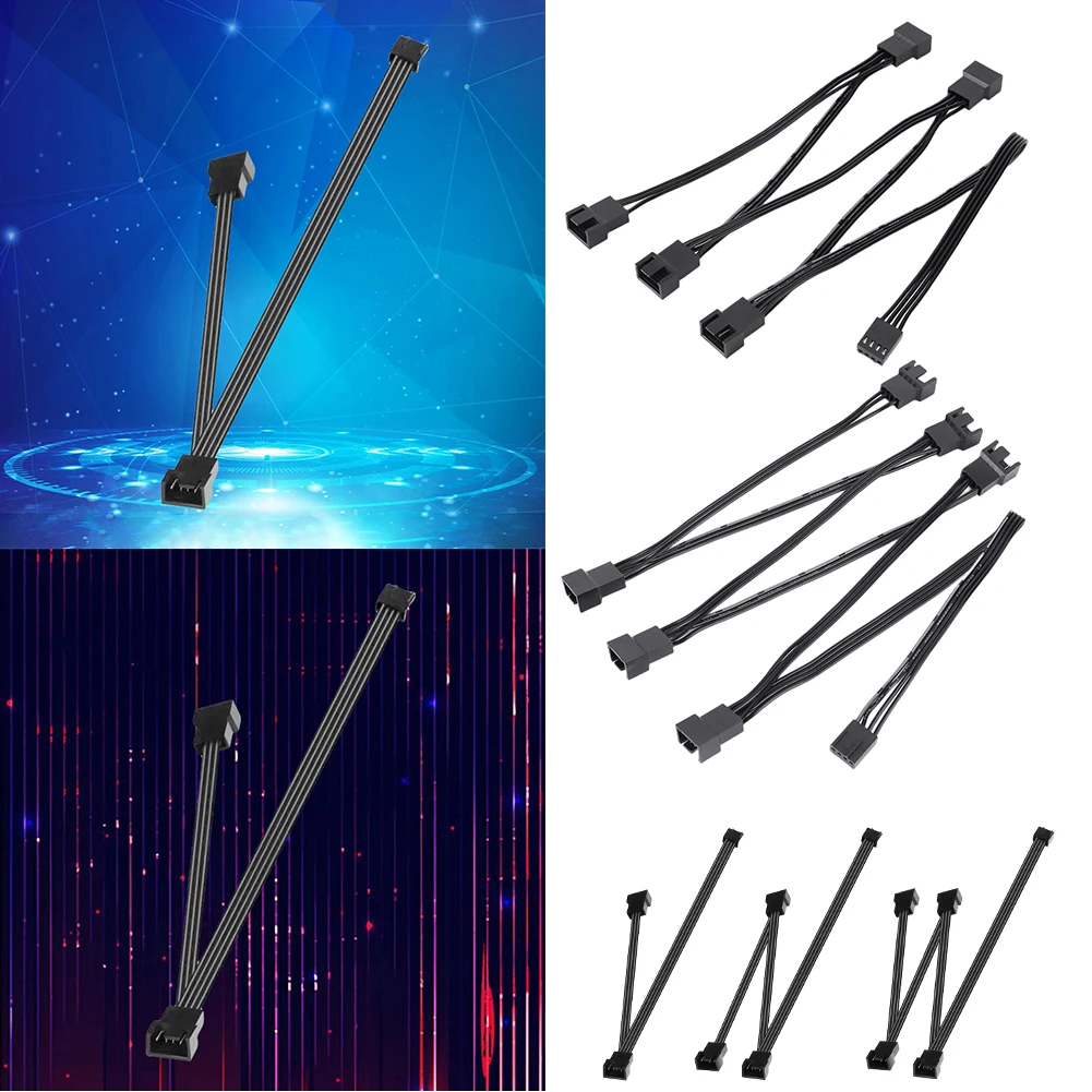 Portable Connector Cable Adapter Female To Male Extension Cable Connector PVC Insulation Material Pwm Fan Cable for PC Case Fan