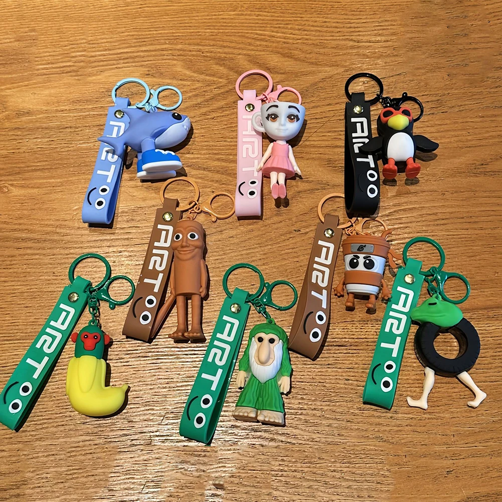 Shanhaijing Series Keychain Tungtung Sahur Figure Car Key Ring Classic Toys Gift