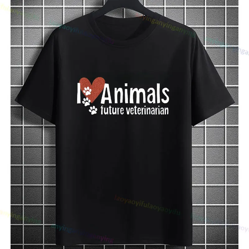 Man & Women's Funny Veterinary T-shirt with Veterinarian Exam, Surgery & Vaccination Design 100% Cotton Short Sleeve Tshirt