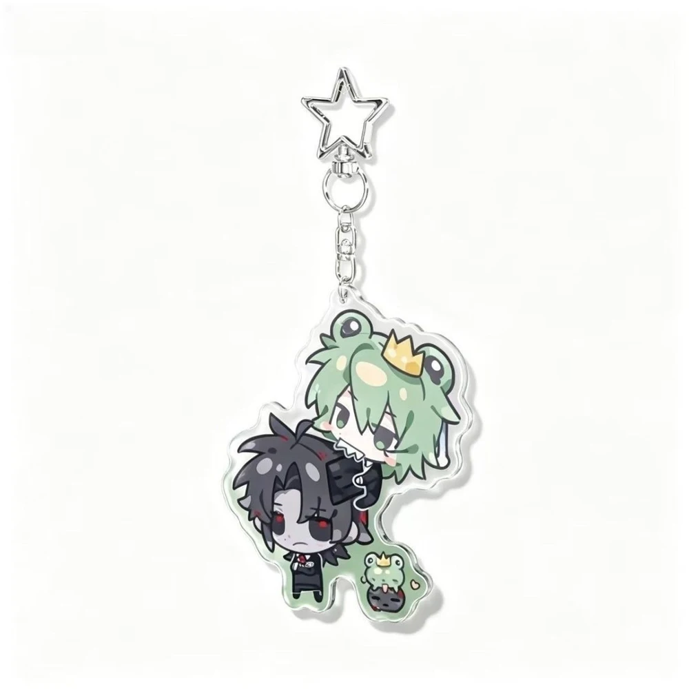Game Froggy Grox Cosplay Standing Plate Acrylic Keychain Stand Set Bag Pendant Decoration Keyring Star Key Chain Accessories