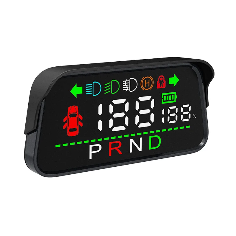 Intelligent Universal Car HUD Head-Up Display with GPS Satellite Time Velocimeter IP55 Protection 5% Accuracy 100W Power