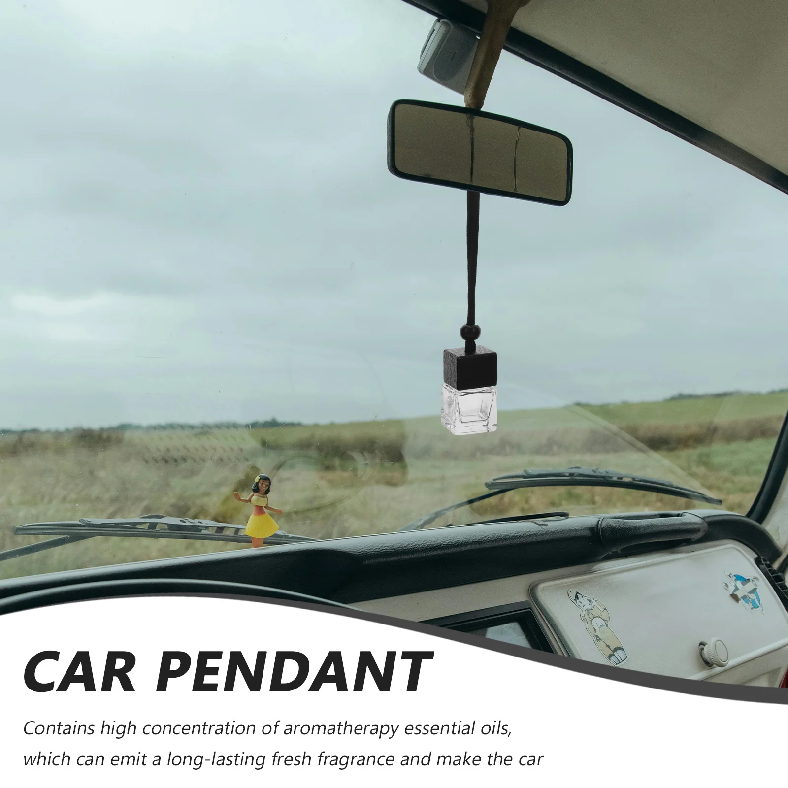 6 Stuks Auto Parfum Diffuser Stevig Glas 8 Ml Lege Geurfles Achteruitkijkspiegel Opknoping Accessoires Auto Parfum Diffuser