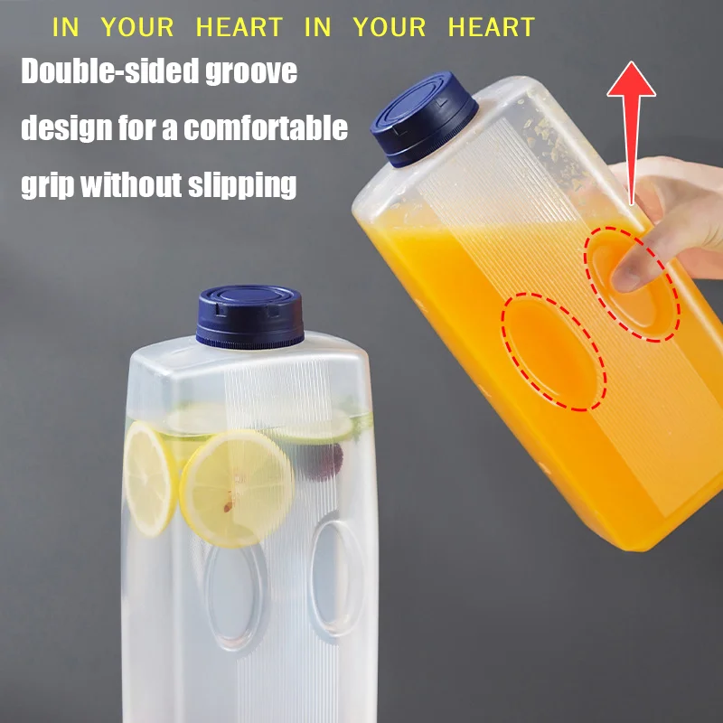 【X】2L Thicken Refrigerator Cold Water Jug Plastic Water Pot Large Capacity Lemonade Scented Tea Water Kettle