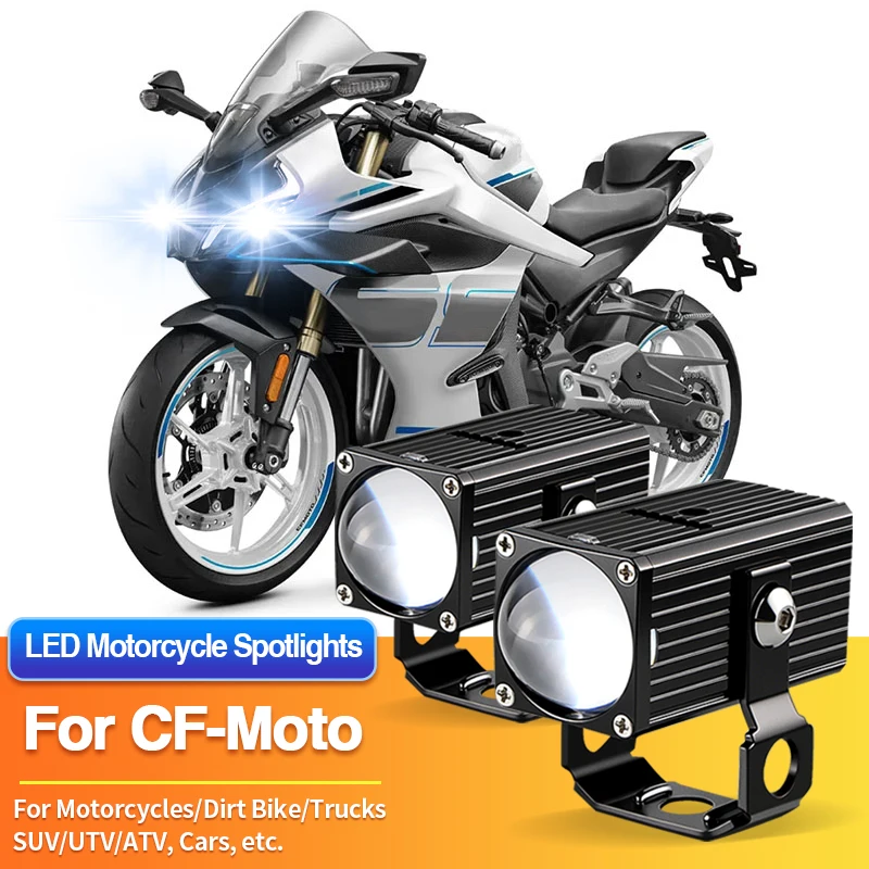 1/2PCS LED Motorcycles Headlight White Spotlight Truck Car ATV for CF-Moto 700CL-X/800MT/CFORCE 110 400 450L 450S/500 EPS