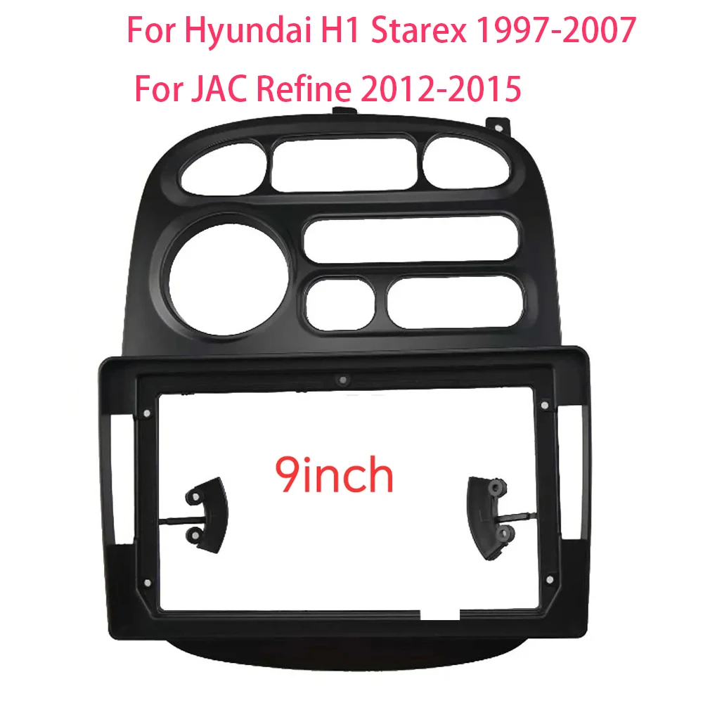 

9 Inch Car Fascia Frame Fitting Adaptor Android Audio Dash Trim Kit For Hyundai H1 Starex 1997-2007 For JAC Refine 2012-2015