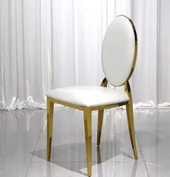 20 pcs factory gold metal chiavari chair hotel metal dining table set for wedding