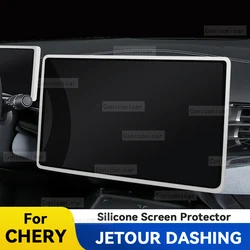 For CHERY JETOUR DASHING X-1 Silicone Screen Frame Display Edge Protector Central Control Protective Cover Car Accessores