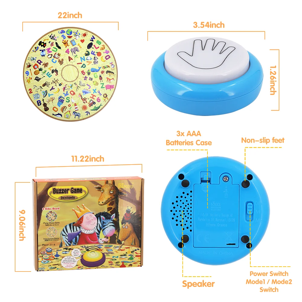 Game Answer 3~8 Age Buzzer Alarm Button With Sound Light Trivia Quiz Got Talent Buzzer Dropship Christmases Toys Gift For kids