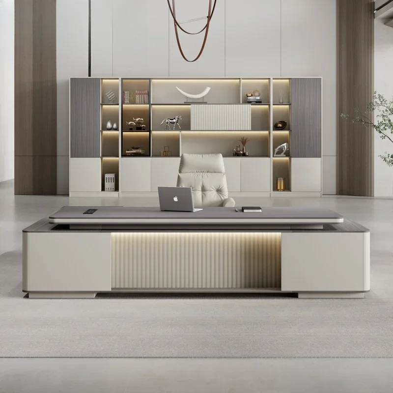 라이트 럭셔리 유니크 오피스 데스크 럭셔리 스터디 파일링 서랍 저렴한 오피스 데스크 미니멀리스트 리셉션 우든 뷰로 홈 가구