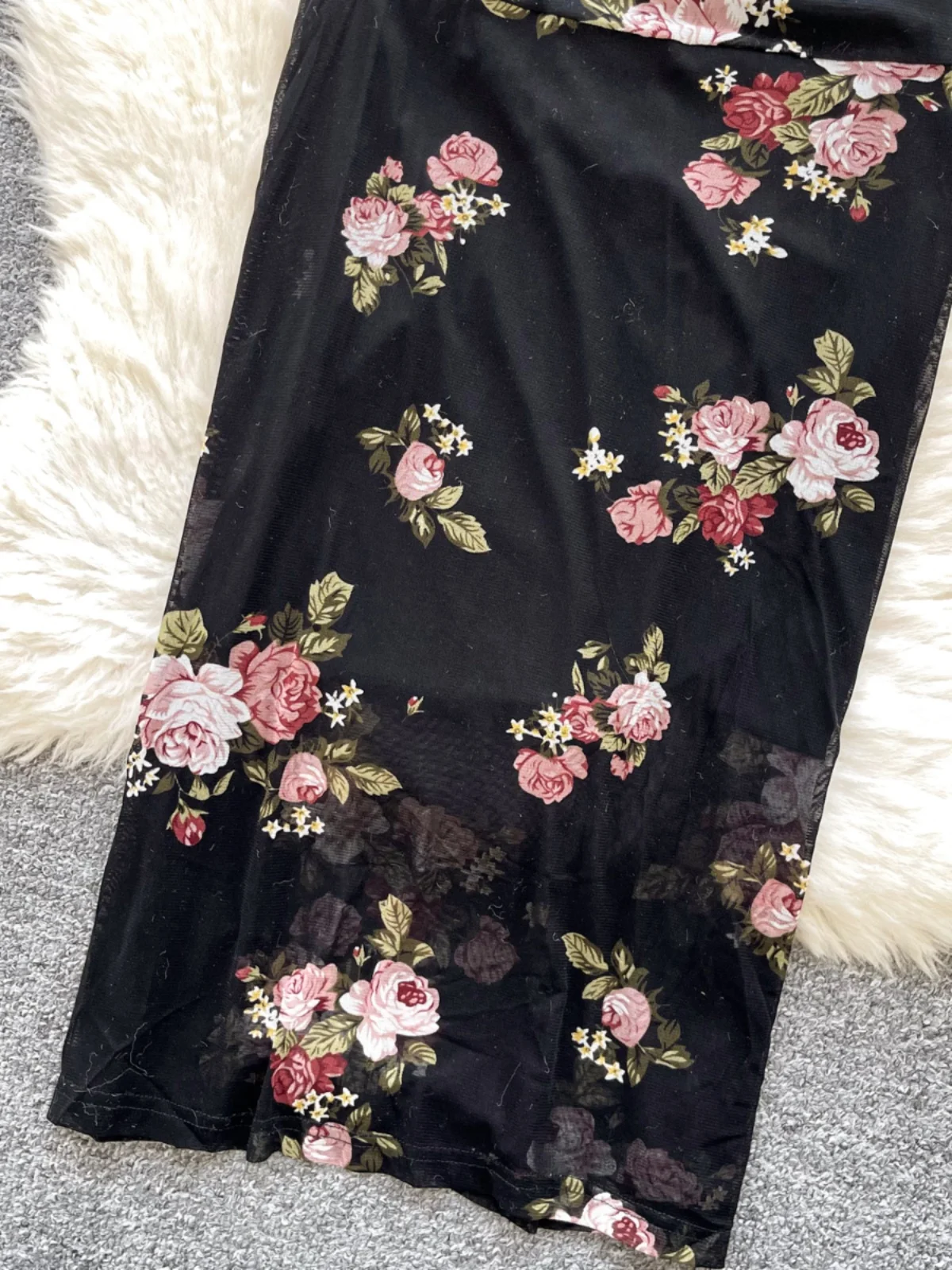 Pure Desire Slim Fit Strap Dr Women's Sexy V Ne  Chest Waist a Floral Lace Bal Skirt Korean Sle a Li...