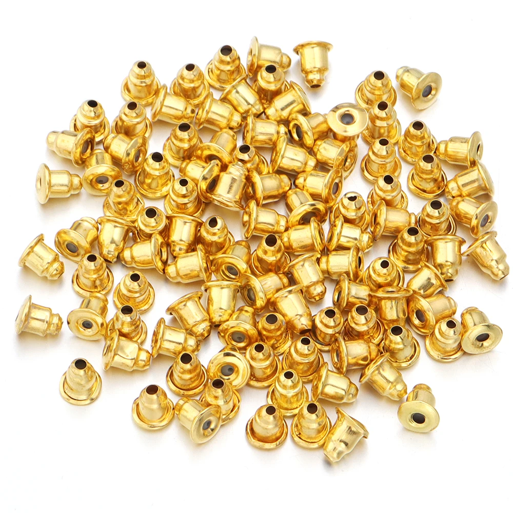 2014-2018 teile/los Eisen Kugel Ohrring Rücken DIY Schmuck Zubehör Metall Ohrring zurück Stecker Ohrring Einstellungen Basis Ohr stecker zurück – Detail 8