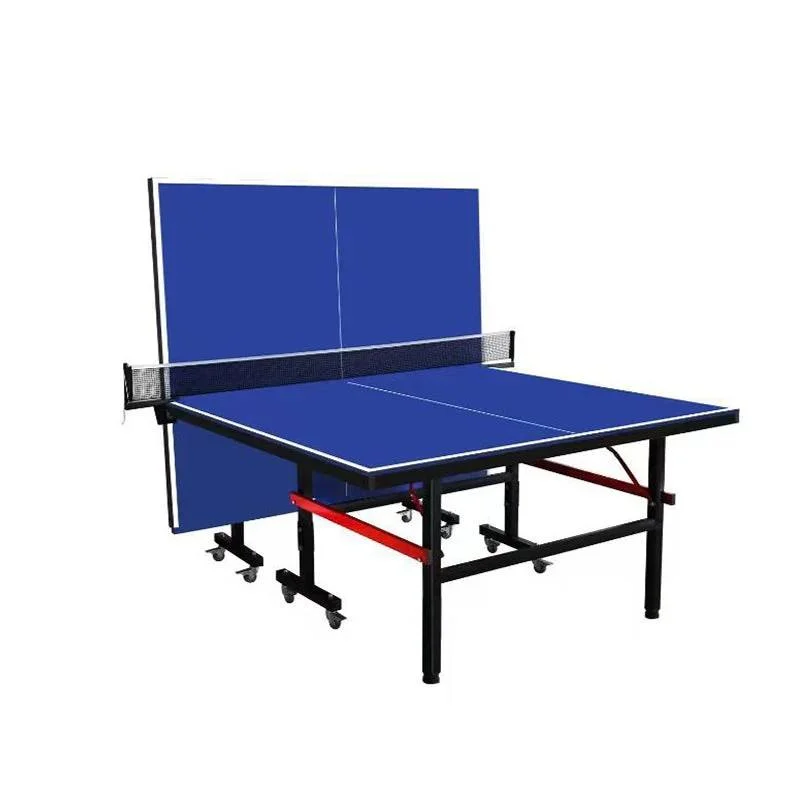 Blue Foldable Cheap Indoor Table Tennis Table With Wheel