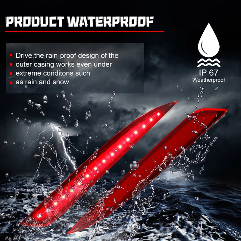 Red LED Rear Bumper Reflector Tail/Brake Lights Rear Fog Lights & Sequential Turn Signal For KIA Optima K5 2016-2018