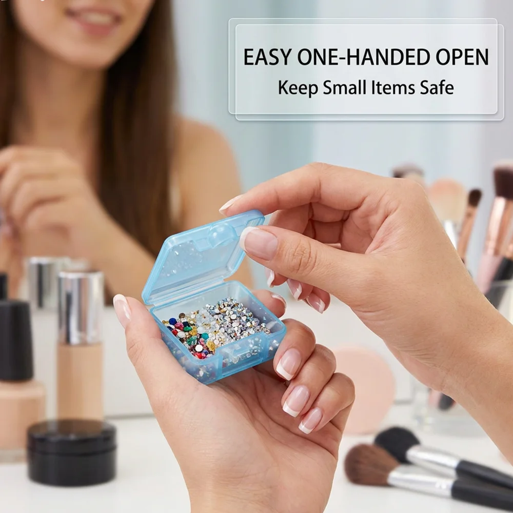9-Piece Rainbow-Colored Small Pill Box for Earplugs, Earphones, Small Screws, Nail Art Accessories, Hair Clips, Ear Studs, Bracelets, and Other Items. Portable Pocket Pill Organizer, Travel-Friendly Medicine Storage Box
