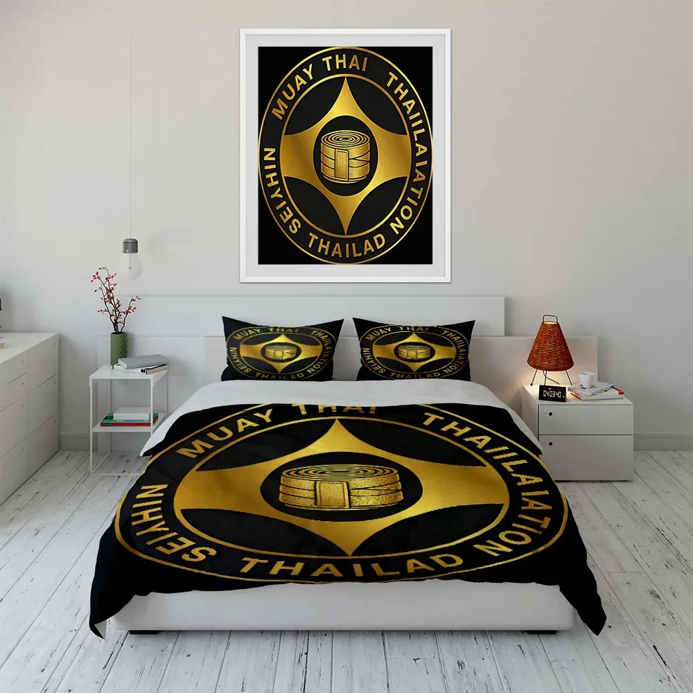 Muay Thai Training Accessories Set Soft Comfortable Duvet Cover Bedding Set Included 1*Duvet Cover & 2*Pillowcases, gift