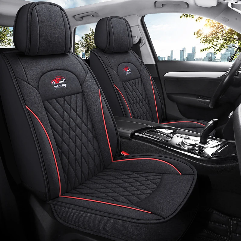 

1pic Universal Car Seat Covers For Honda City CRV Jazz Accord 7 8 Vezel Mitsubishi Eclipse Cross Auto Accesorios Flax Breathable