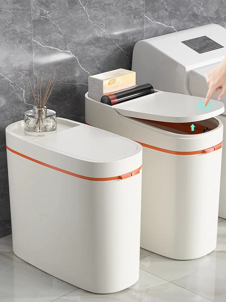 

Slit Trash Can Household Large Capacity Bathroom Kitchen 2025 New Large Toilet Special Living Room with Lid