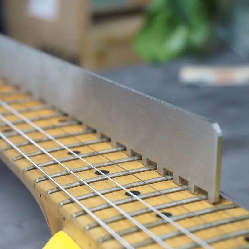 Best Offer Guitar Neck Notched Straight Edge Dual-Sided Fret Rocker Ruler  for Electric & Acoustic Guitar,