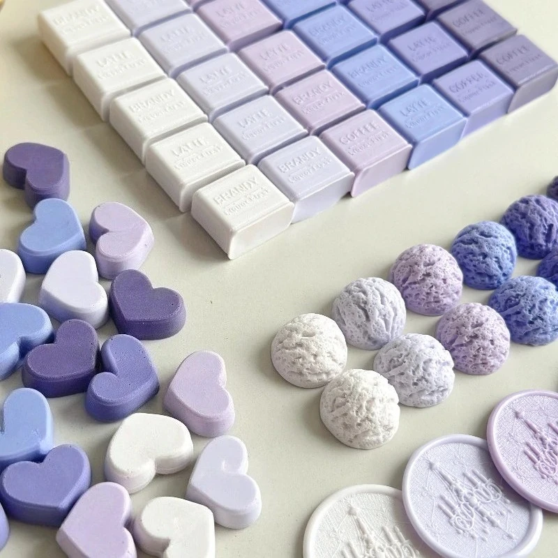 

Ice Cream/Heart/Beverage Can/Shape Purple Series Wax Particles Handmade DIY Wax Wedding Invitation Envelope Sealing Gift Seal