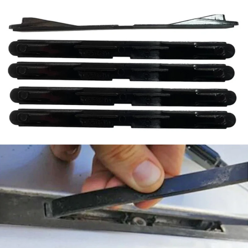 4 Piezas para VAUXHALL OPEL ASTRA H, Cubierta de Moldura de Techo, 2 Delanteras + 2 Traseras, Negras, Moldura de Techo 5187877 5187878, Pieza de Plástico para Automóvil