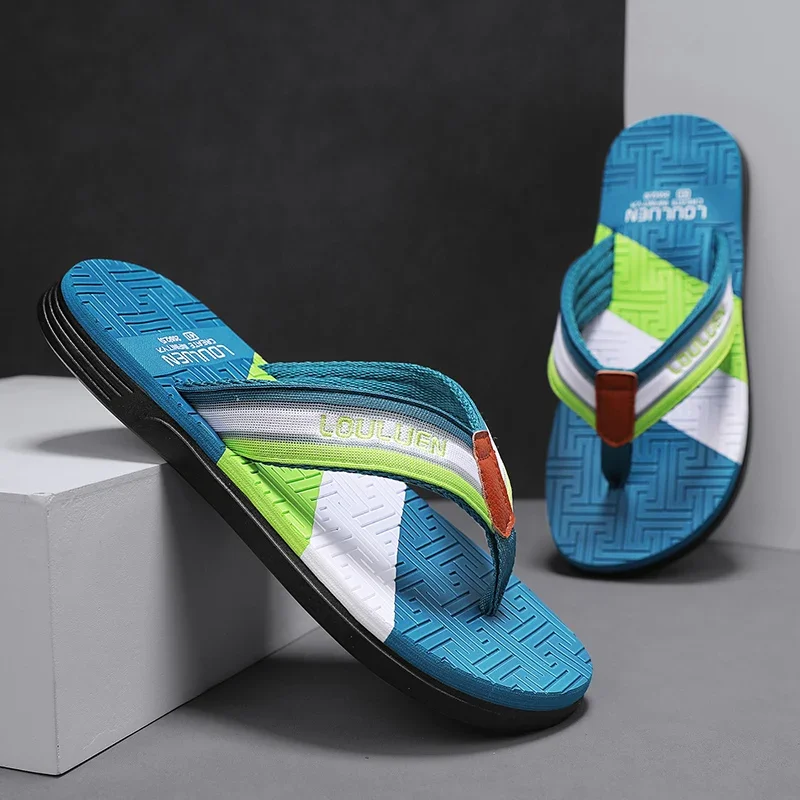 ELUVA Men Flip Flops 2025 Lightweight Sandals Anti Slip Beach Slippers Comfortable EVA Outdoor Indoor Wear Resistant Slides