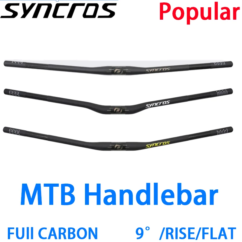 

MTB Handlebar,Bicycle Accessories,SYNCROS,9°/RISE/FLAT,31.8mm,Matte Black,MTB Carbon Handlebar,Full Carbon,Bike Accessories