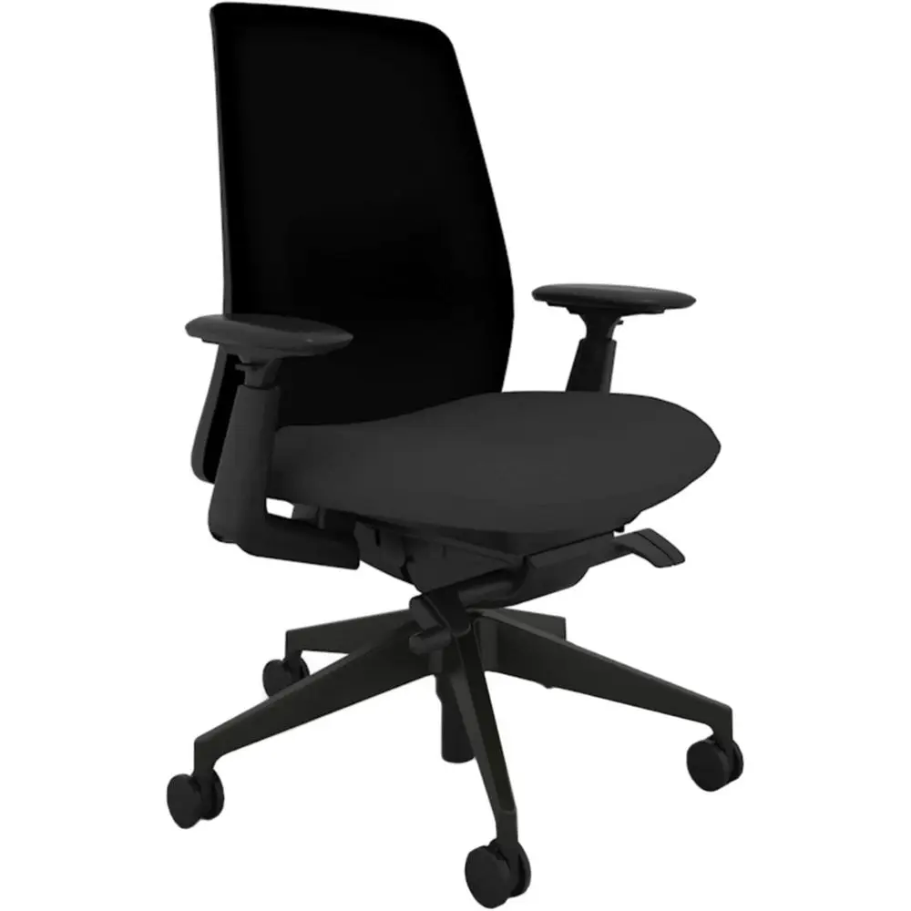 

Эргономичное регулируемое офисное кресло с поясничной опорой и гибкой спинкой из углеродной сетки