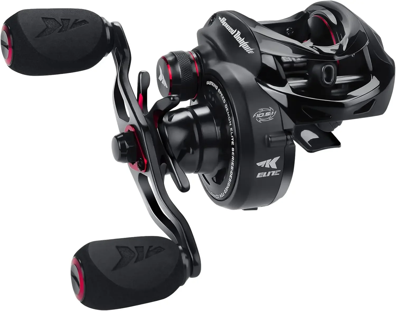 Speed Demon Elite Fishing Reel, World's Fastest 10.5:1 Gear Ratio/Deadbolt Baitcasting Reel, 10+1 Shielded Stainless St