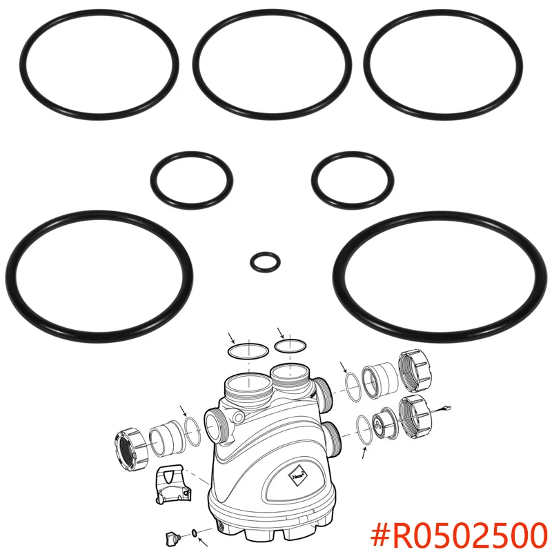 R0502500 O-Ring Seal Kit For Zodiac Jandy Nature2 Water Sanitizers Fusion Inground, Fusion Soft, Vision aboveground, More