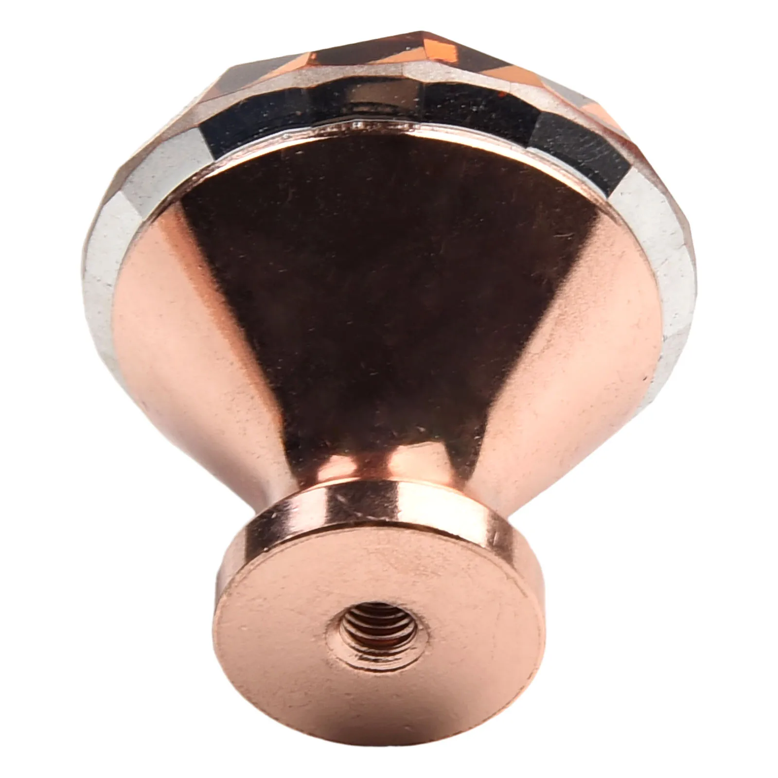 Rose Gold Pull Handle for Crystal Cabinet Applications with 30mm Diameter and 31mm Height Supporting Consistent Visual Harmony