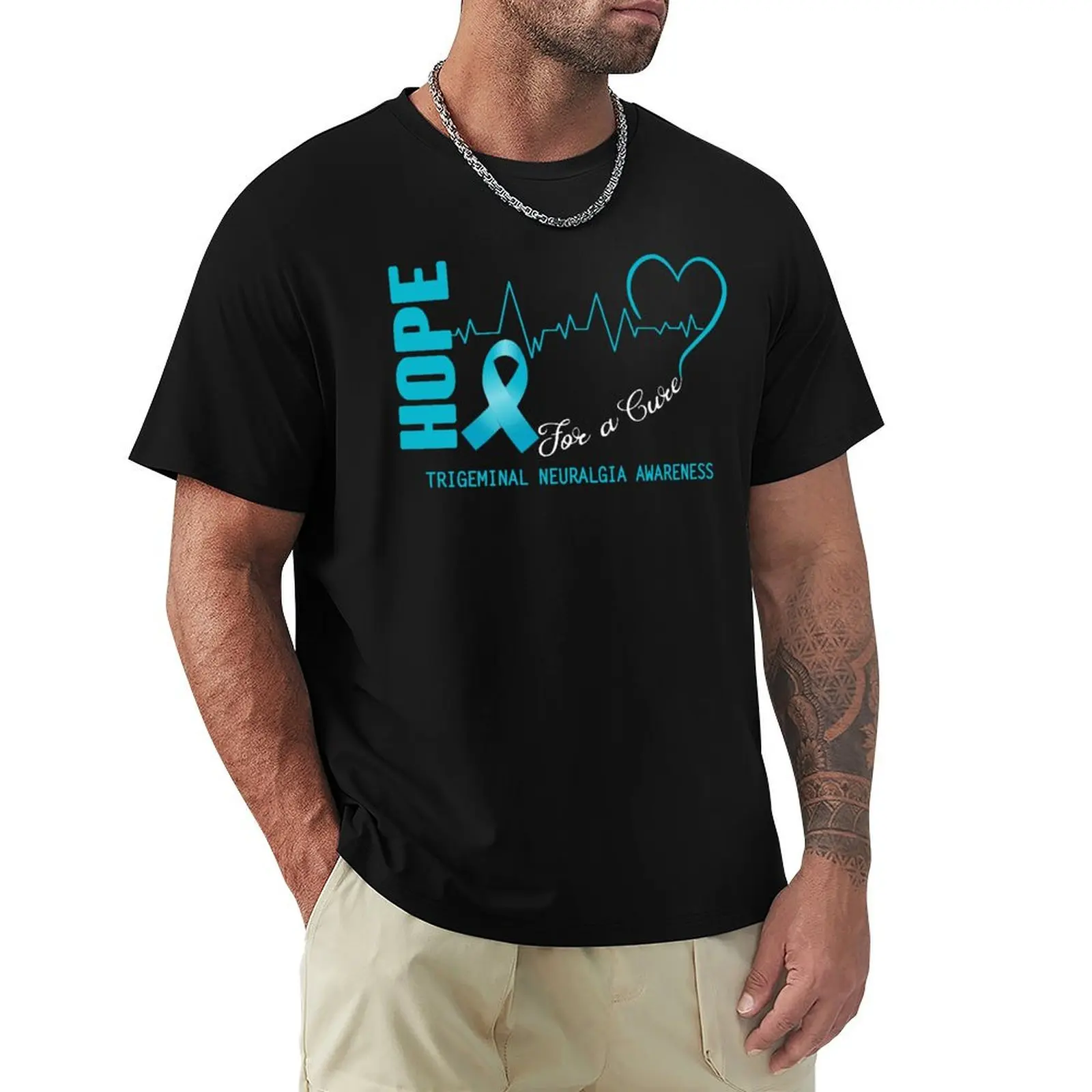 

Hope For A Cure Trigeminal Neuralgia Awareness T-Shirt Casual Fashion Print Tee Top