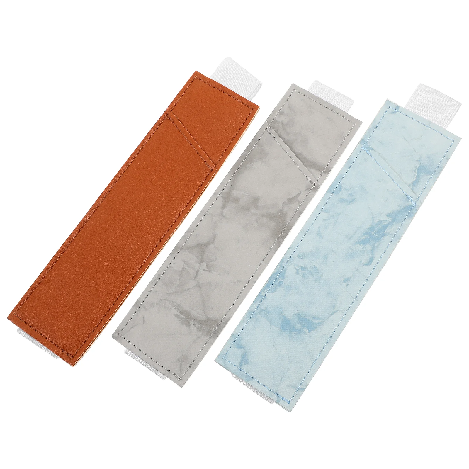 3 Pcs Pencil Case Classes Holder Journal Sleeve Notebook for Elastic Band Pu Protective Pouch Office Planner