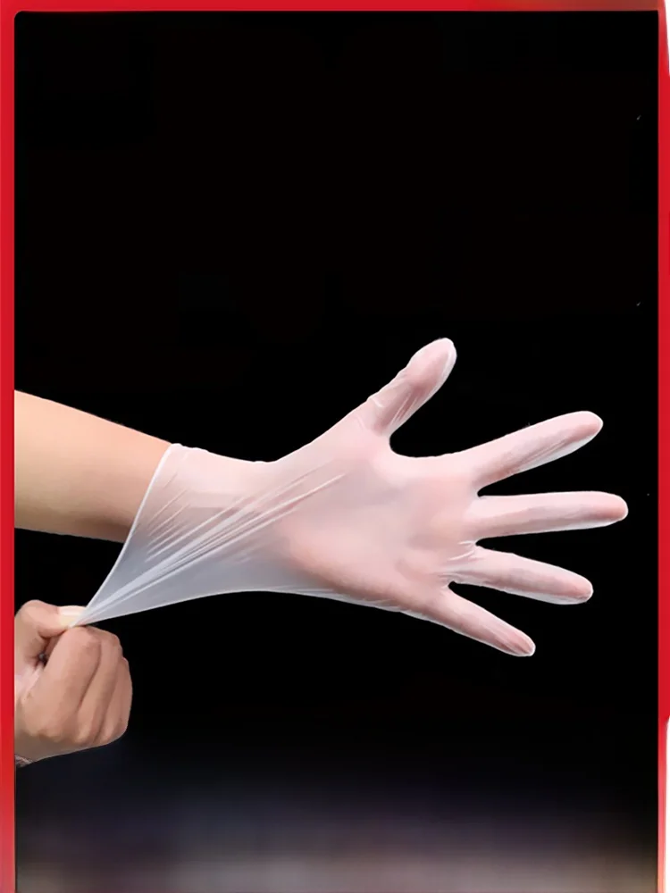 

Disposable Thiened PVC Nitrile Rubber Gloves for Kitchen Dining Restaurant Wear Resistant Latex Sanitizing Protection